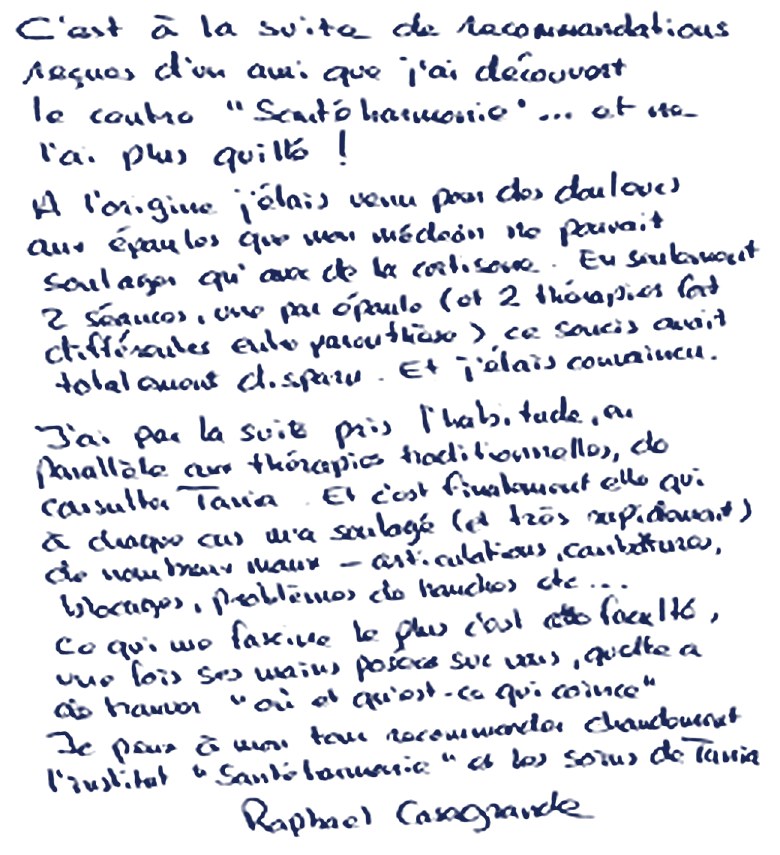 Mot écrit à la main par Raphael Casagrande